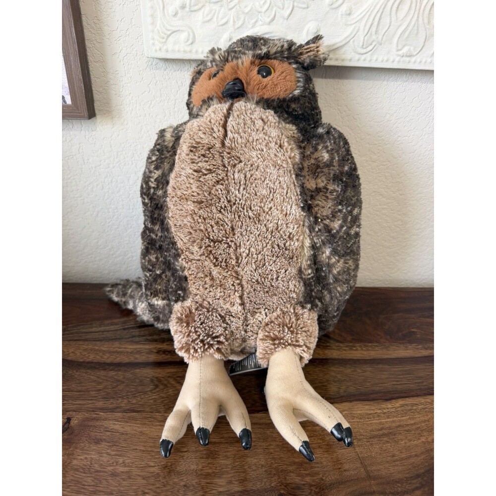 Vintage Giant Plush Owl Stuffed Animal Lifelike And Large Melissa & Doug